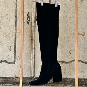 Cole Haan over knee black suede boot